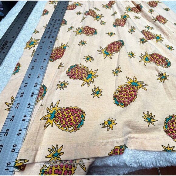 CC Tess Womens Scoop Neck Pineapple Print Sleeveless Maxi Tank Dress Small Peach - Picture 8 of 9